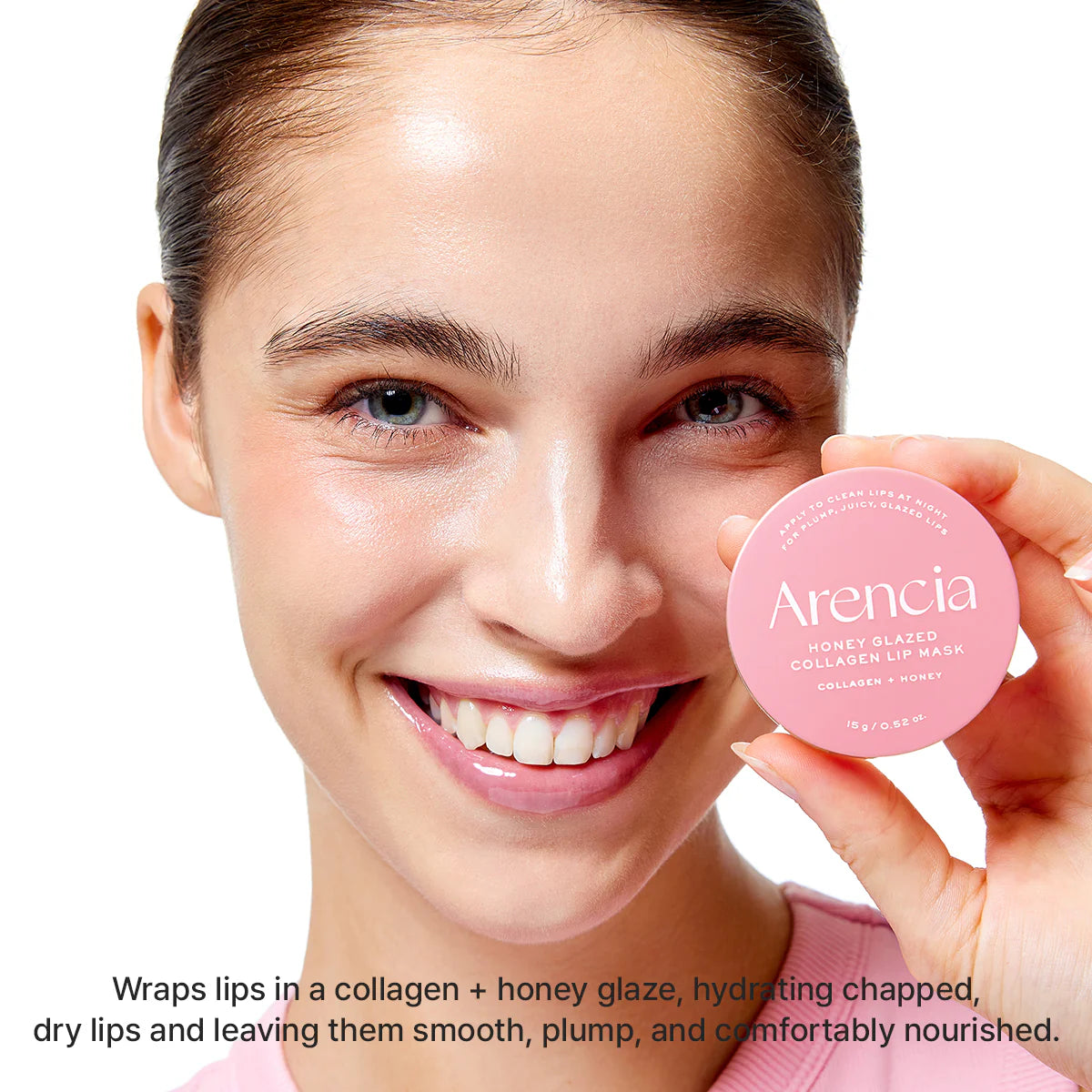 Arencia Honey Glazed Collagen Lip Mask, Plump, Juicy Lips with Lasting Hydration
