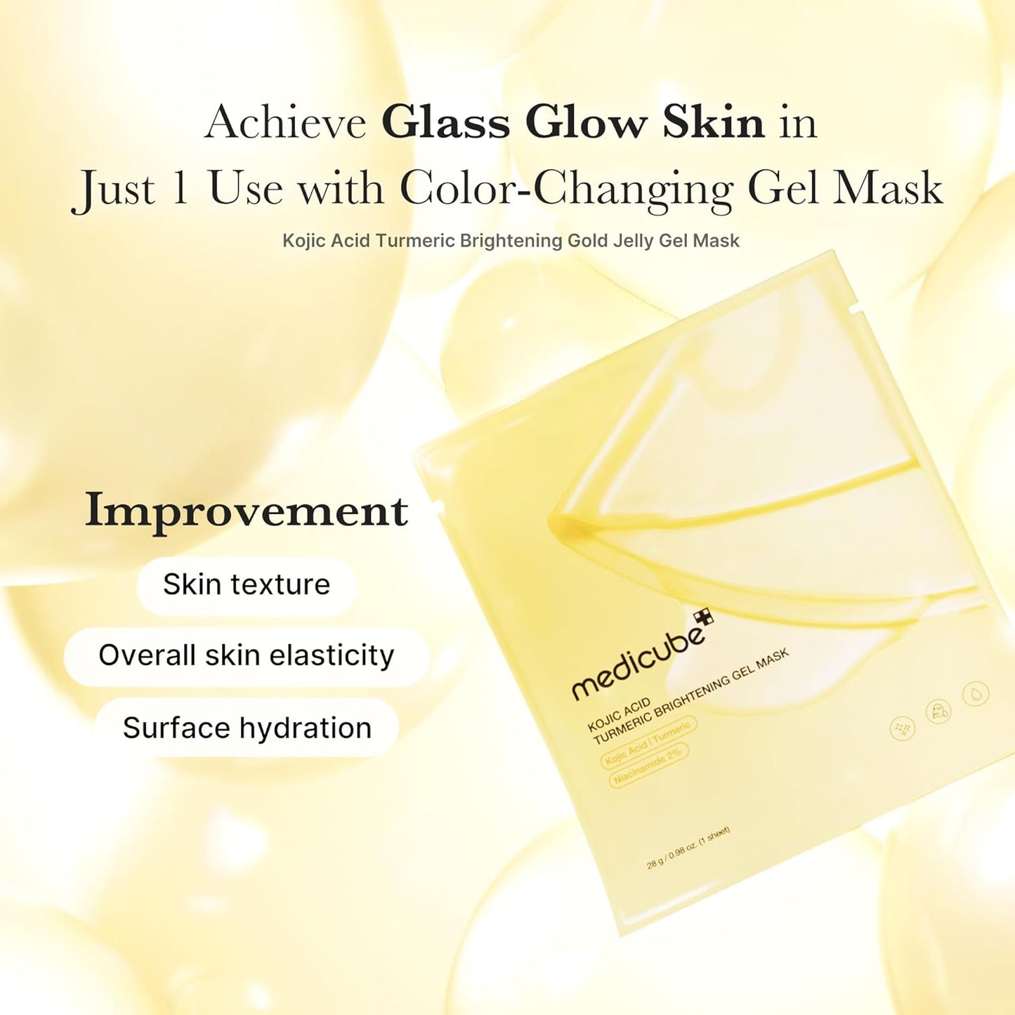 Medicube - Kojic Acid Turmeric Brightening Gel Mask (28g X 4)