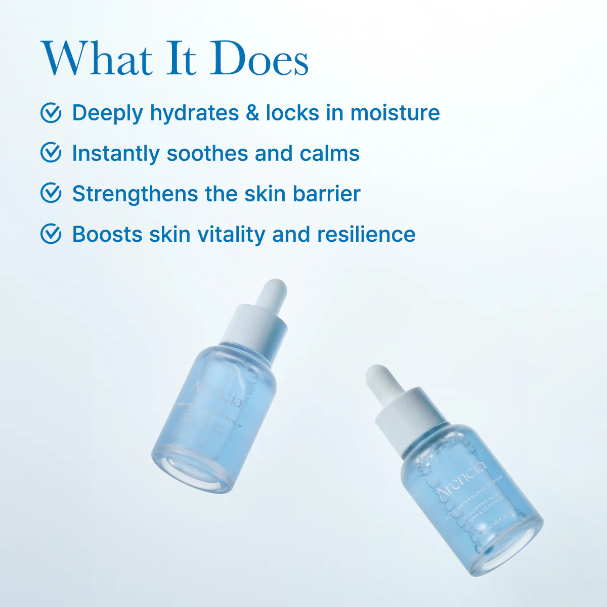Arencia Deep Water Surge Serum, Hyaluronic Acid + PDRN + Ceramide (30ml)