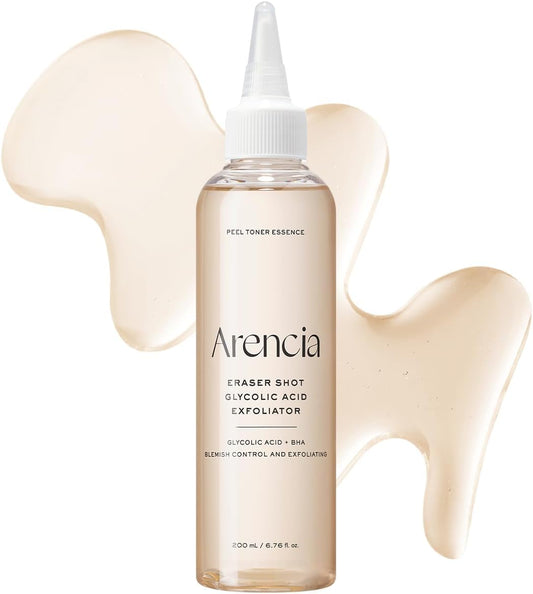 Arencia - Eraser Shot Glycolic Acid 10% Exfoliator + BHA Exfoliating Toner, AHA Liquid Exfoliant (200ml)