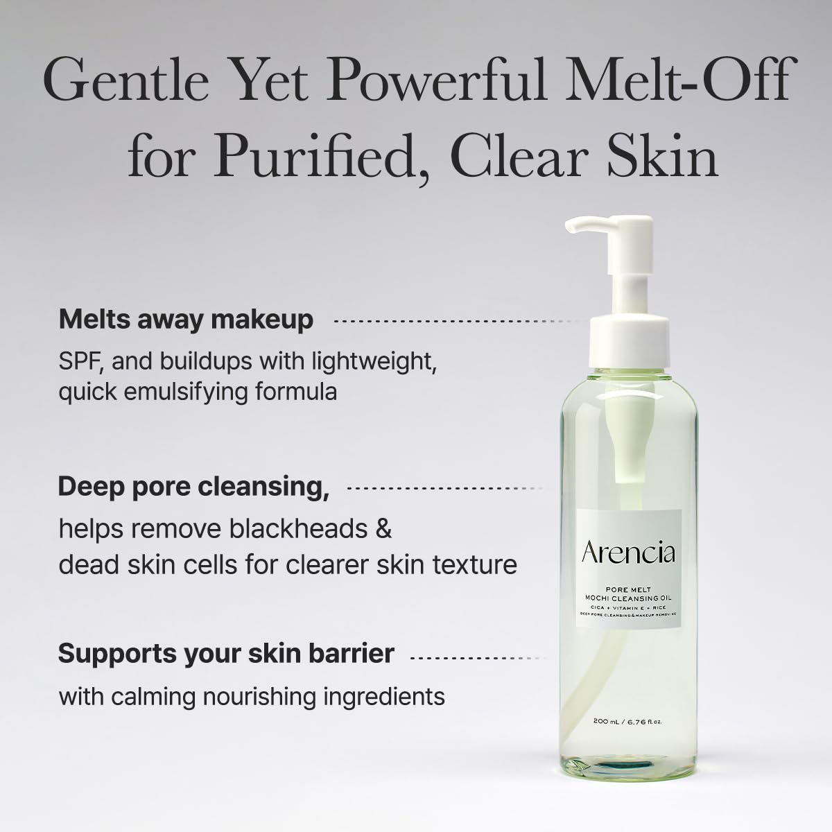 Arencia - Pore Melt Mochi Cleansing Oil (200ml)