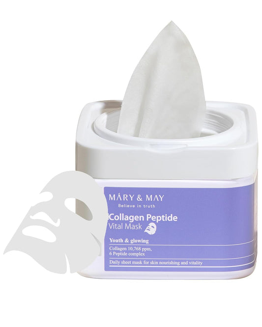 Mary&May - Collagen Peptide Vital Mask (400g / 30 EA)
