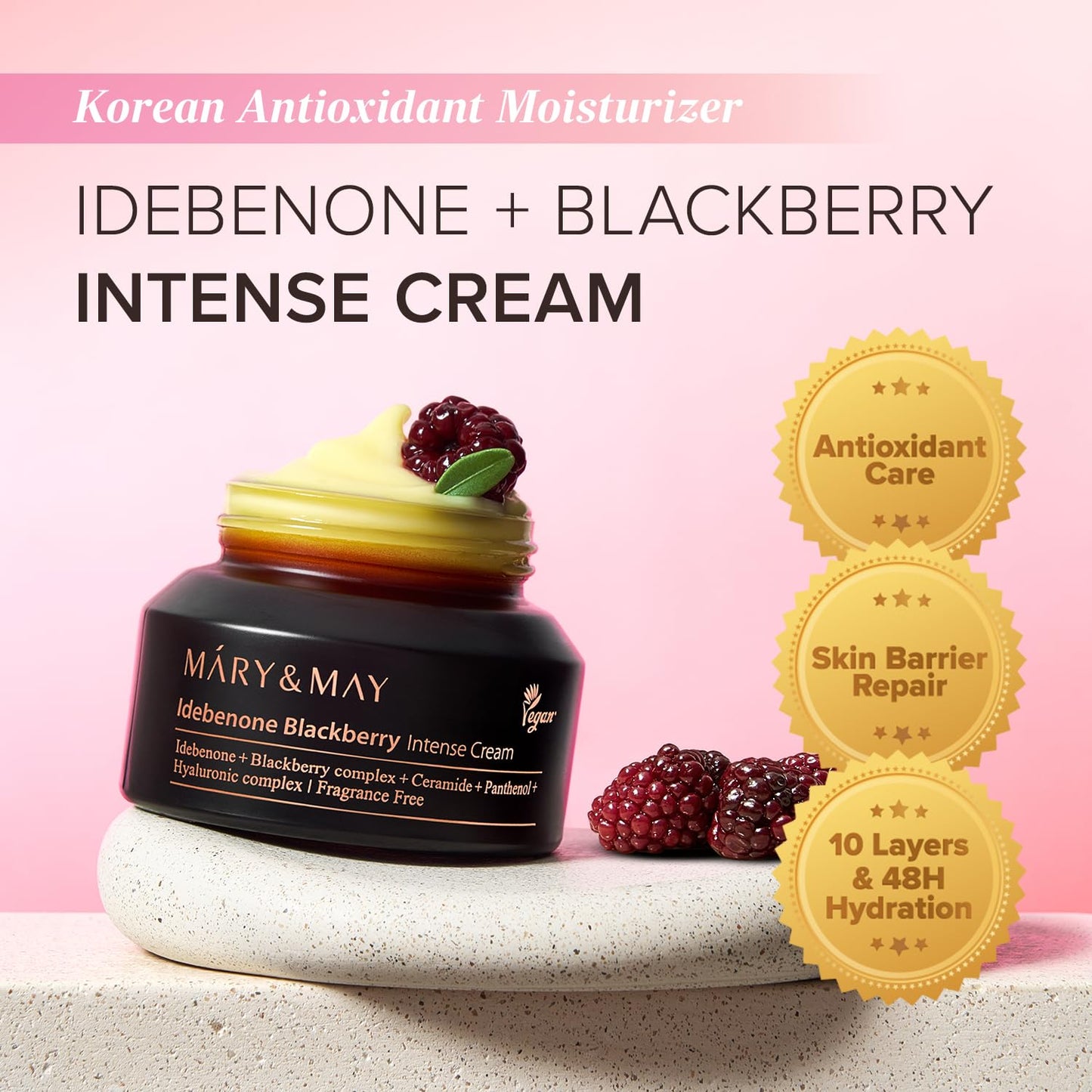 Mary&May - Idebenone Blackberry Intense Fragrance Free Cream (70g)