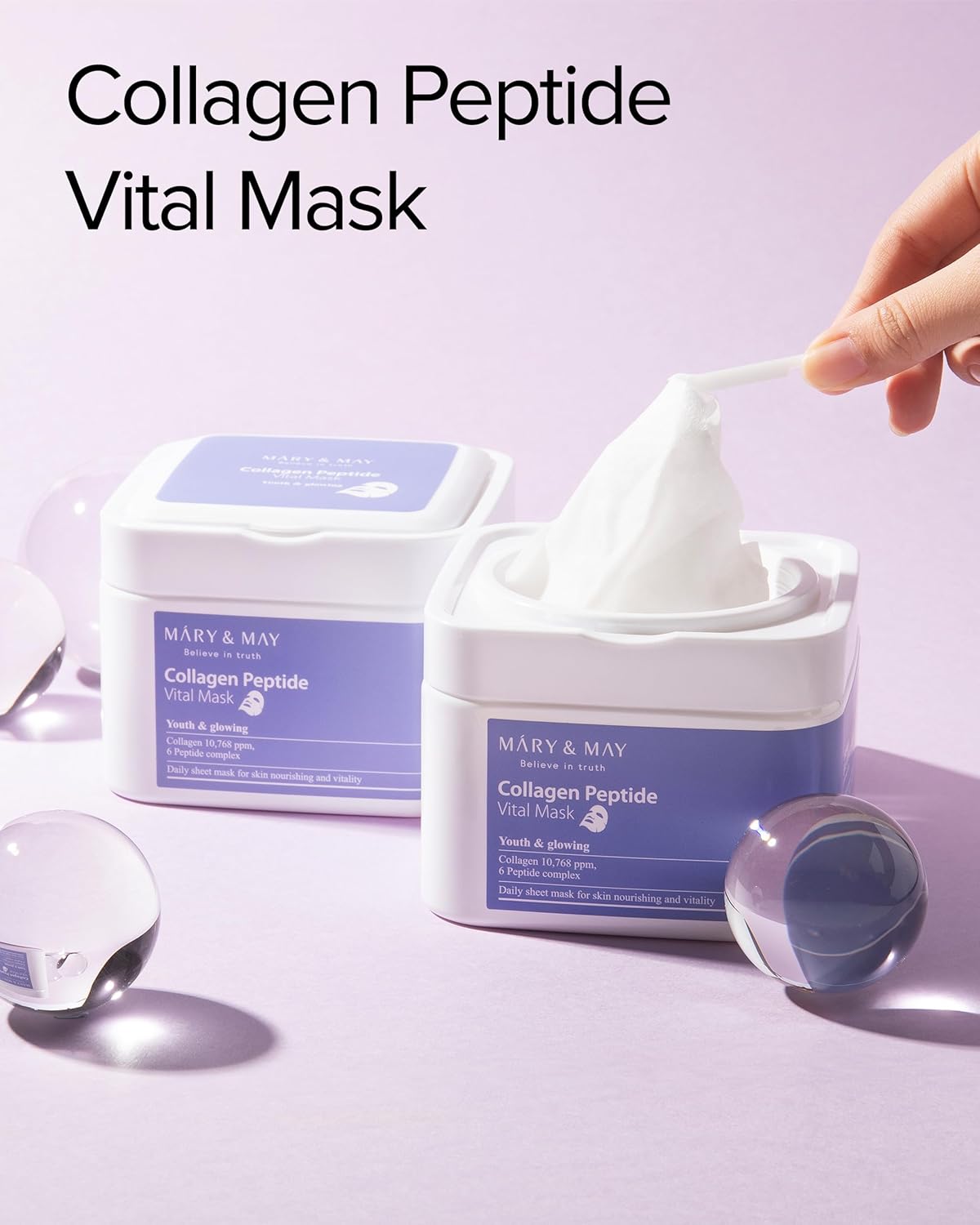 Mary&May - Collagen Peptide Vital Mask (400g / 30 EA)
