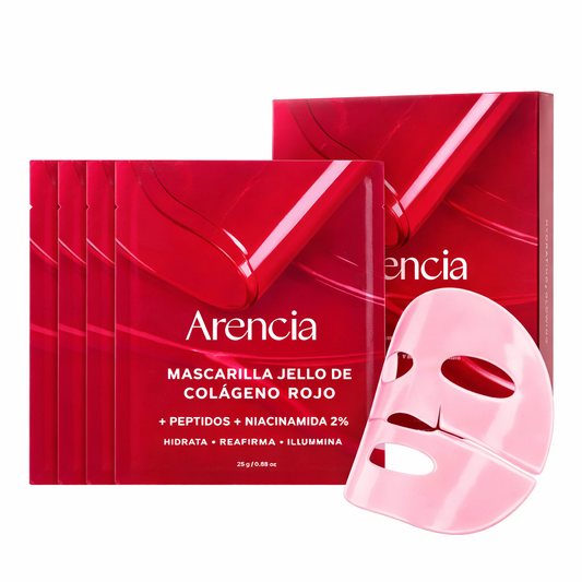 Arencia Red Collagen Jello Mask Set (25g x 4 sheets)